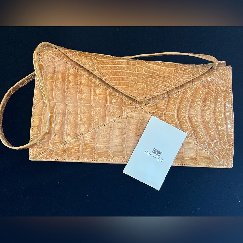 Rinkel Crocodile Envelope Clutch Bag. NWT